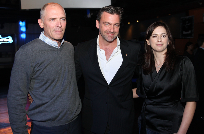 Lionsgate executive Joe Drake, actor Ray Stevenson, and director Lexi Alexander attend the after party for the film Punisher: War Zone at the Level 3 club on December 1, 2008 in Los Angeles, California.
